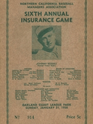 6th Annual Baseball Insurance Game: 1938